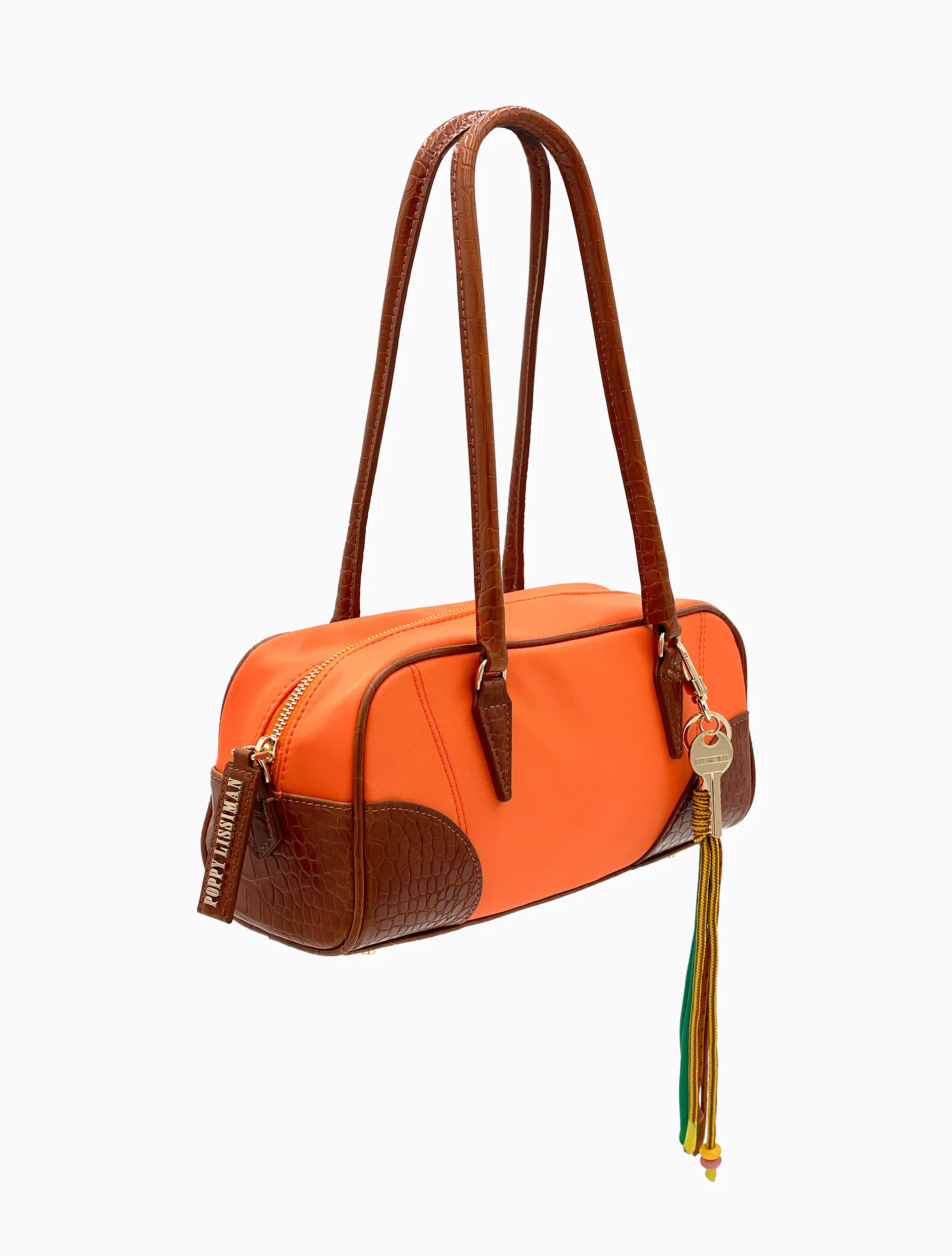 Brisk Barrel Bag - Orange / Tan - Image 3