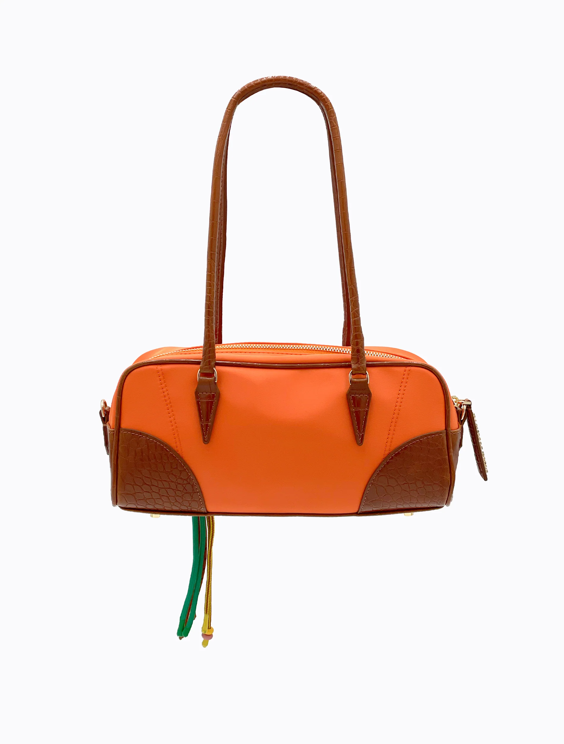 Brisk Barrel Bag - Orange / Tan - Image 5