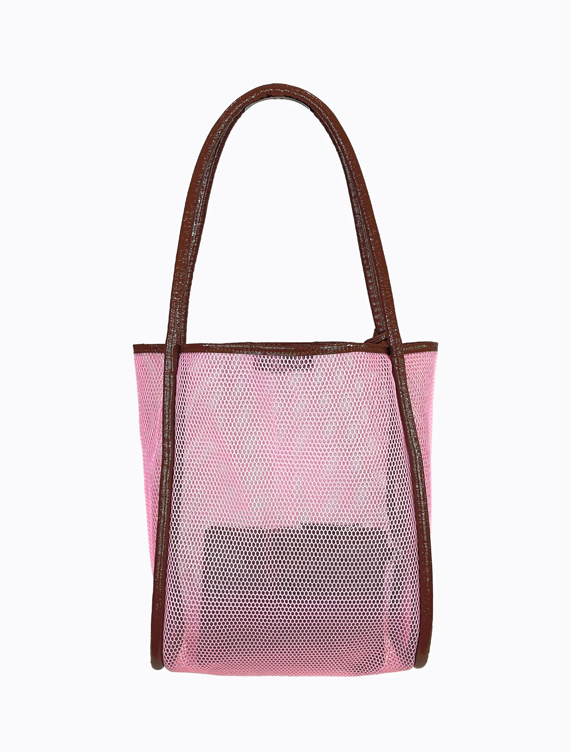 Nana Net Tote - BB Pink / Choc - Image 3