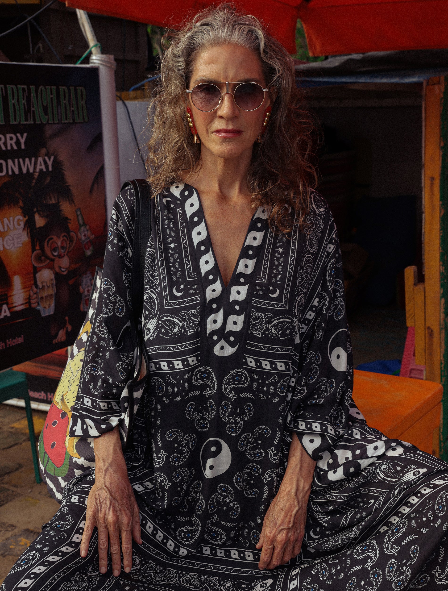 Rafi Kaftan - Black Bandana - Image 6