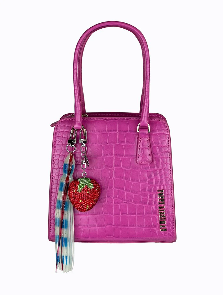Rhinestone Strawberry Keychain - Image 2